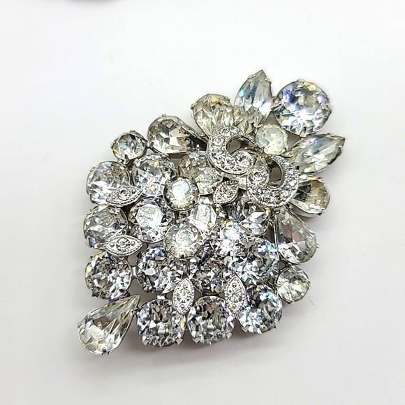 Vintage EISENBERG ICE Pronged Rhinestone Brooch! Excellent Condition! - Picture 5 of 12